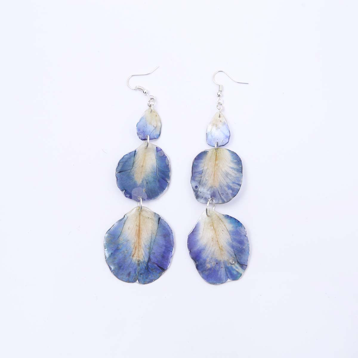 Layered Butterfly Pea Earrings