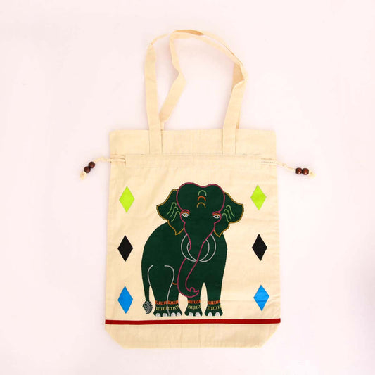 Green Ellie Cord Tote