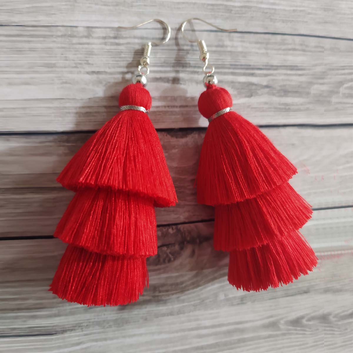 Pomegranate Tassel Earrings