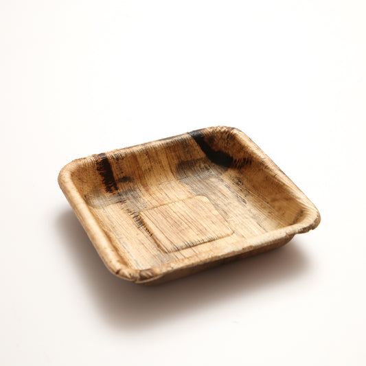 Areca Nut Square Plate 6''