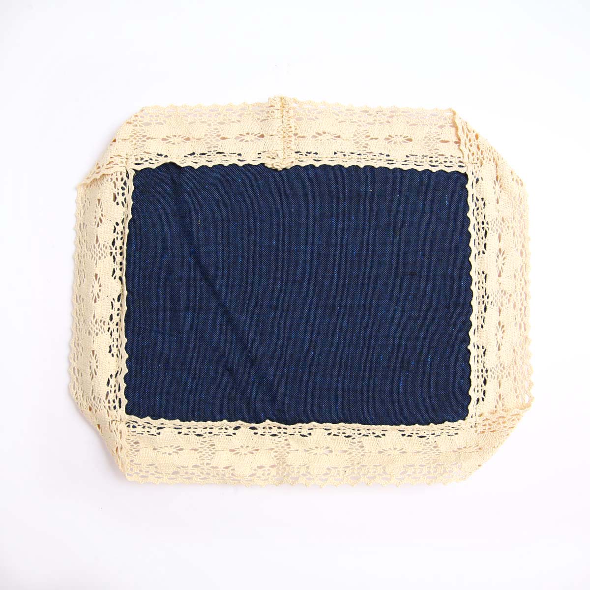Blue Handloom & Lace Place Mat