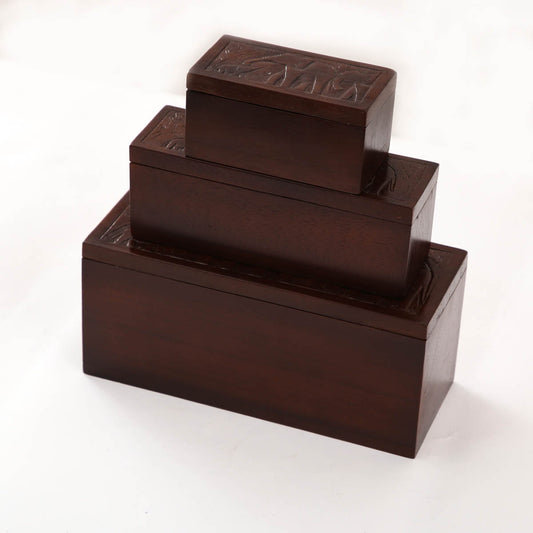 Elephant Carving Box Set