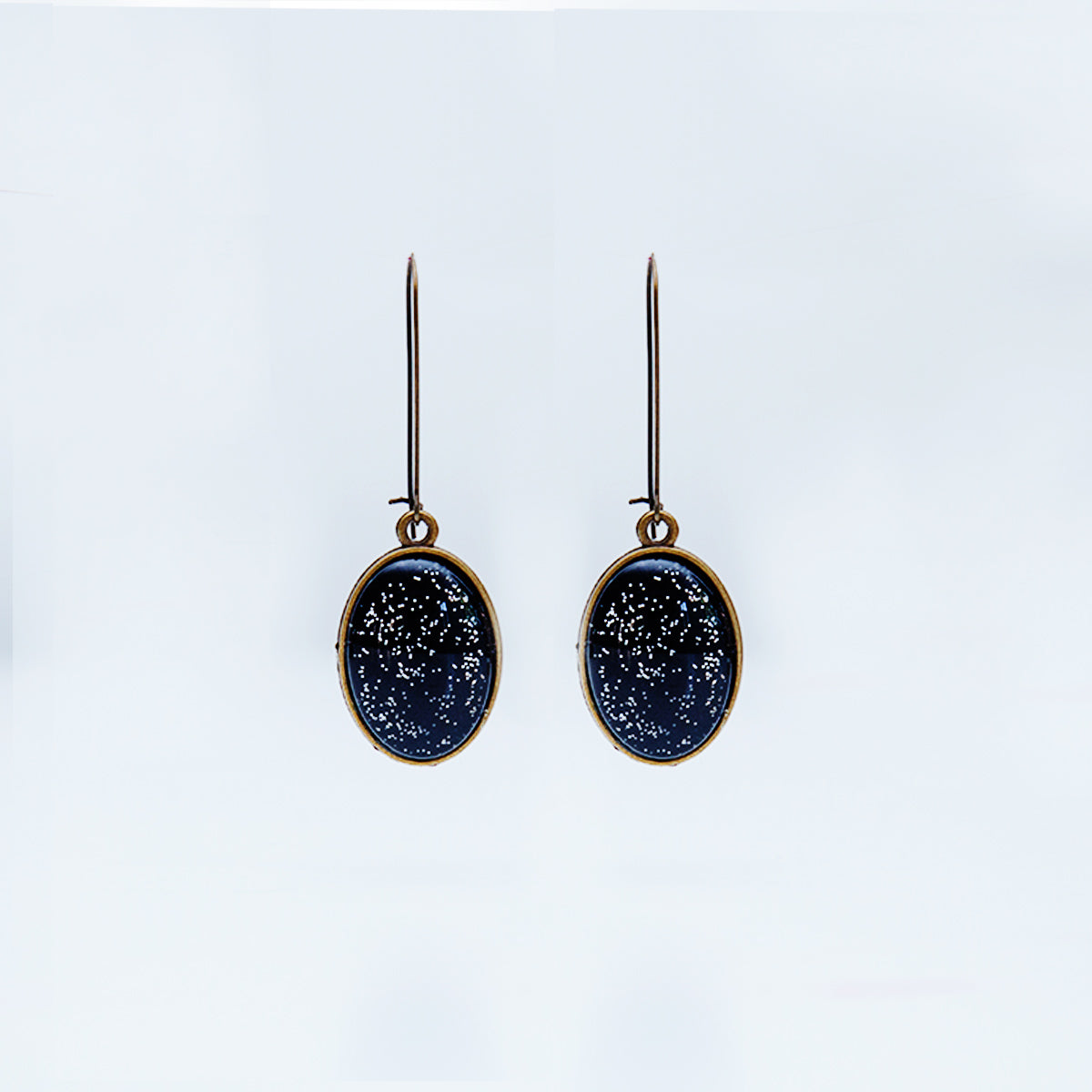 Oval Starry Night Earrings