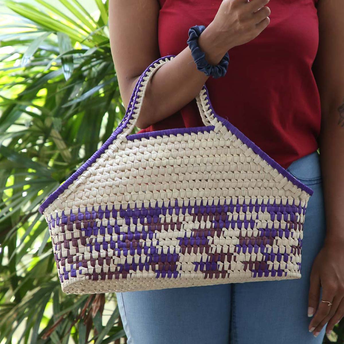 Mauve & Lavender Palmyra Bag