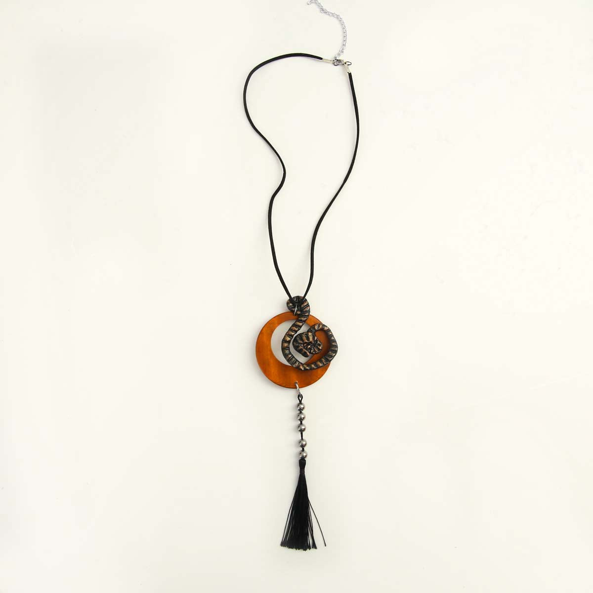 Wood & Ceramic Necklace