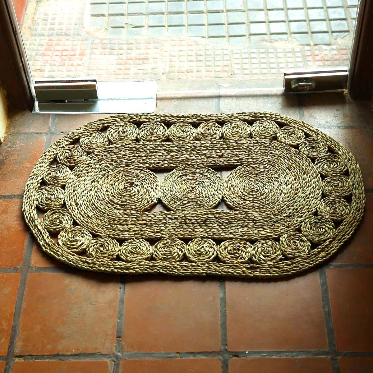 3 Circle Reed Door Mat