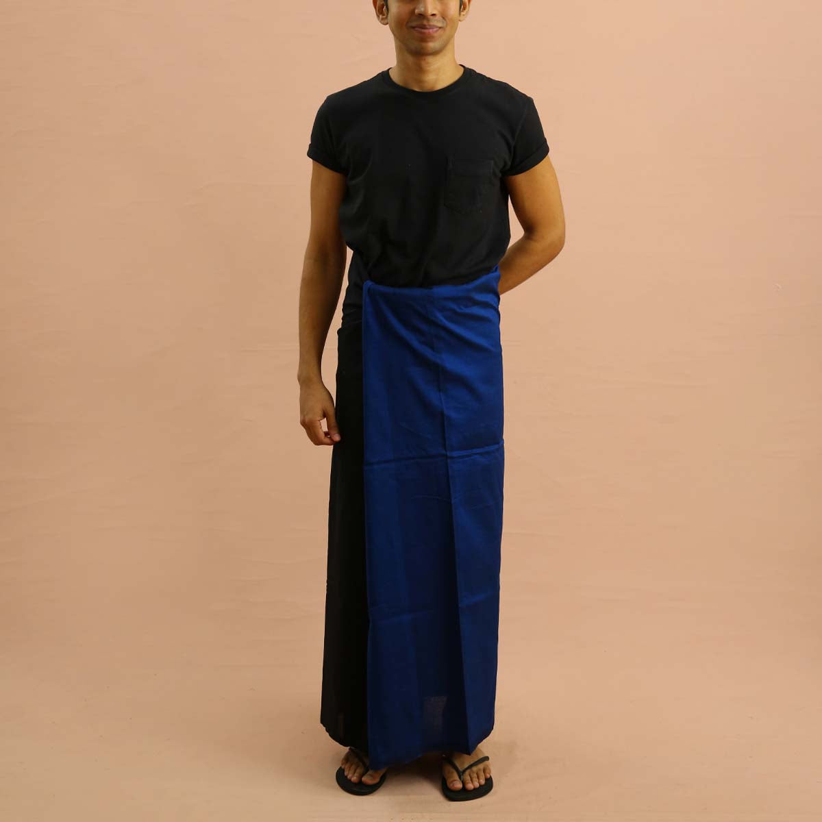 Black & Royal Blue Handloom Sarong