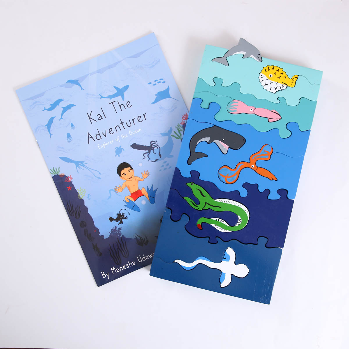 Kal The Adventurer Kids' Book with Wooden Puzzle