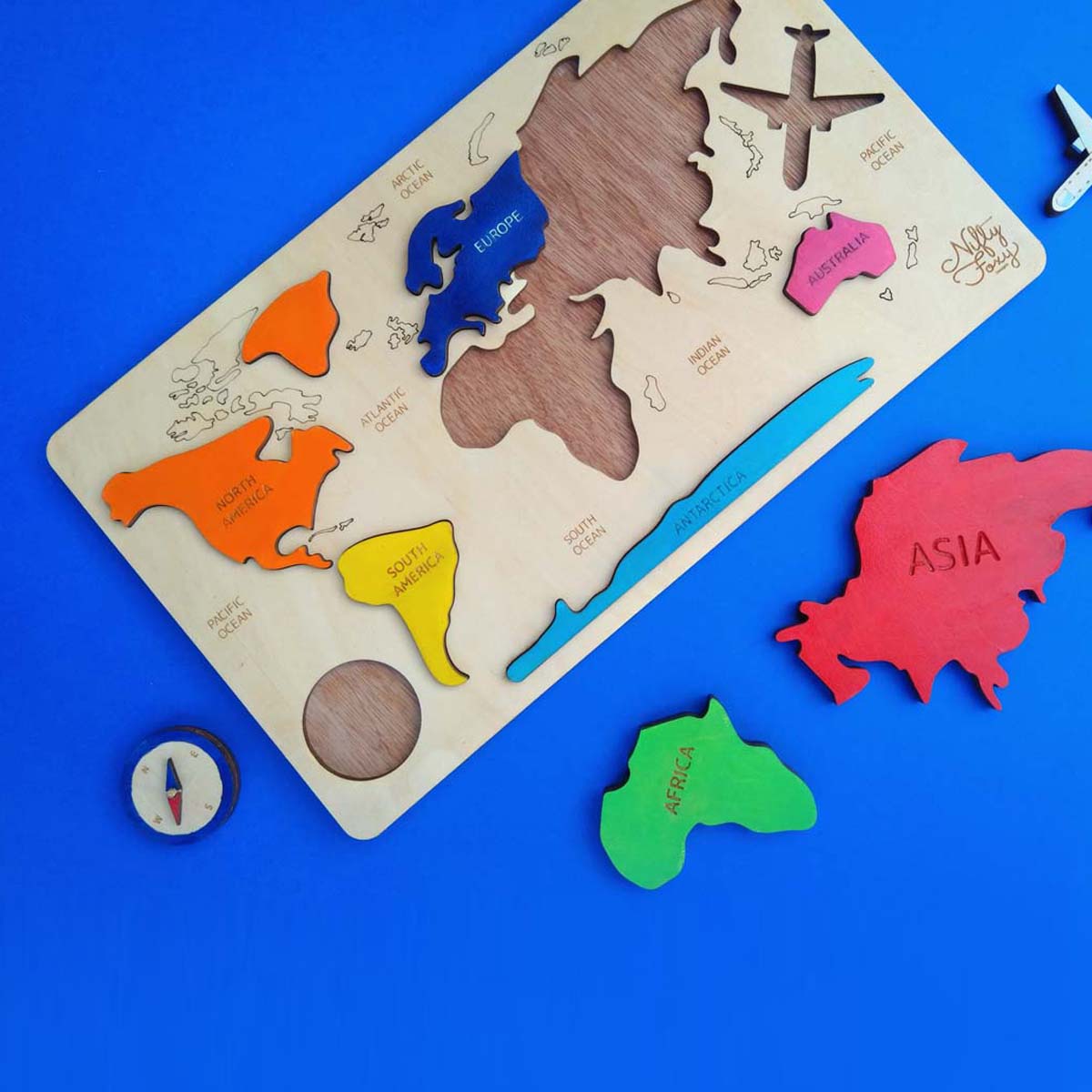 Wooden World Map Puzzle