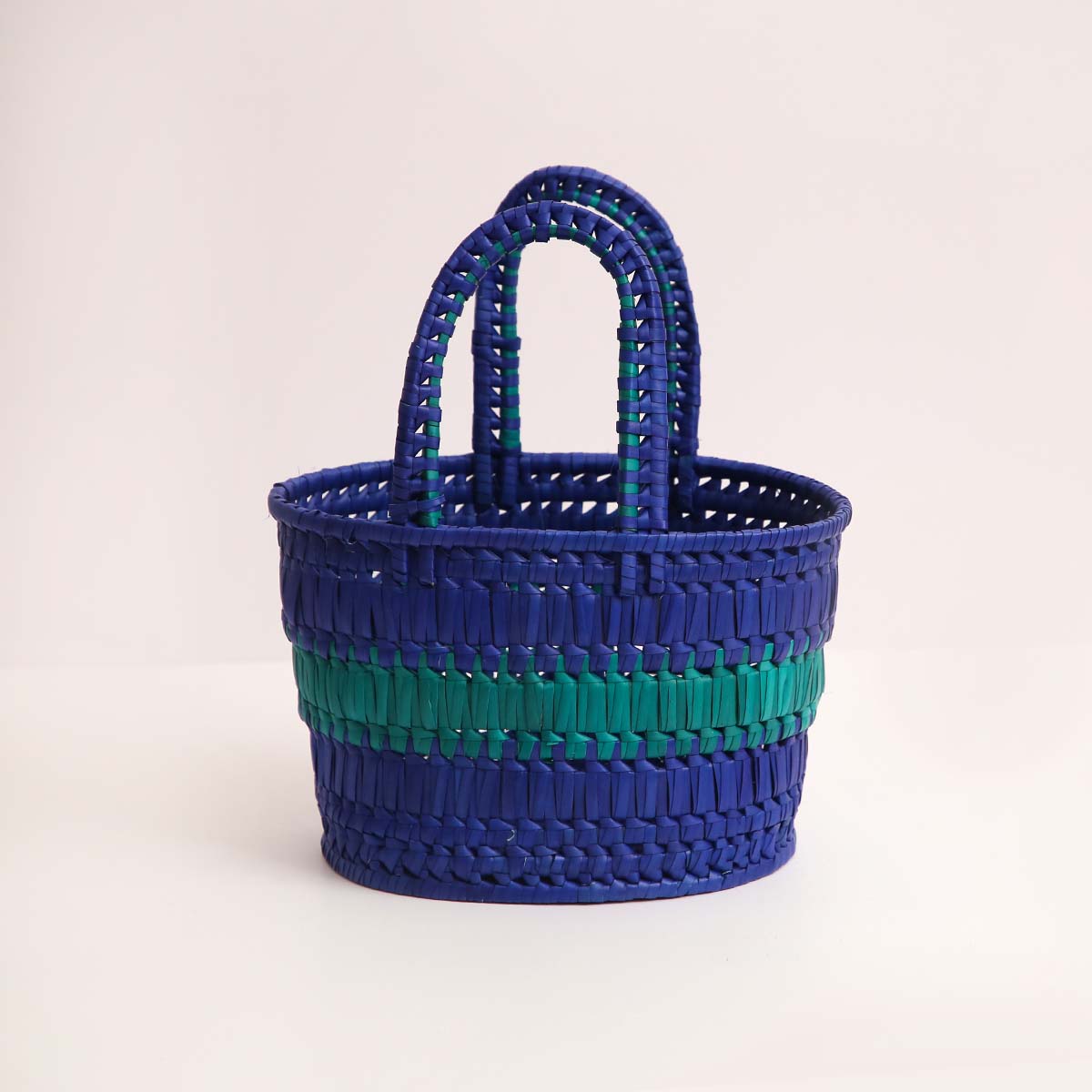 Bold Blue Palmyra Basket