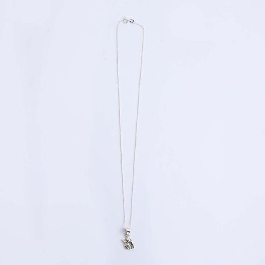 Silver Elephants Pendant & Chain