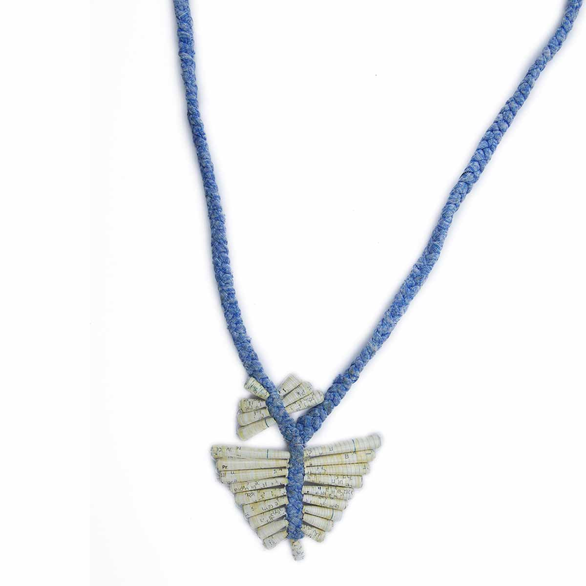 Paper Leaf Pendant Necklace