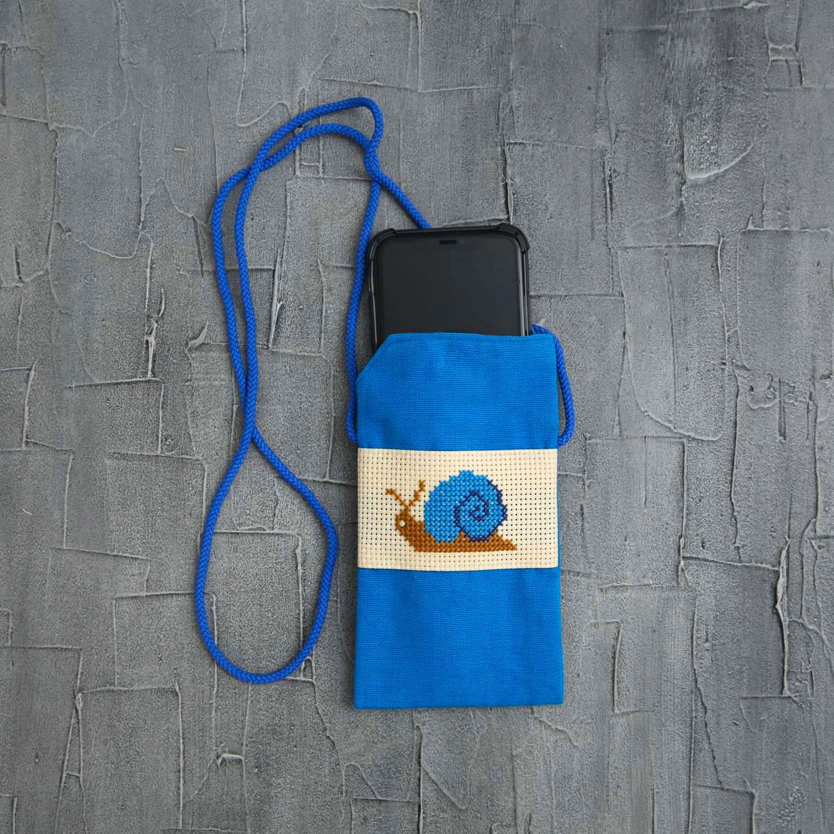 Blue Snail Handloom Phone Pouch