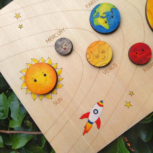 Wooden Solar System Puzzle