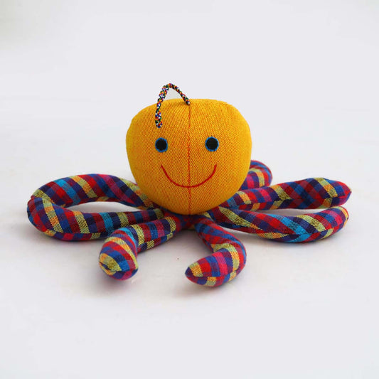 Yellow Octopus Handloom Soft Toy