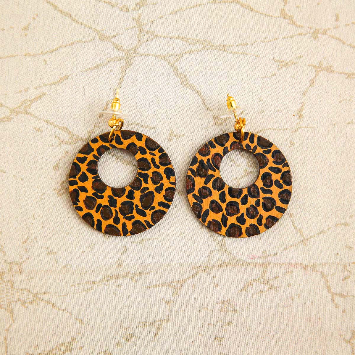 Cheetah Spots Wooden Earrings