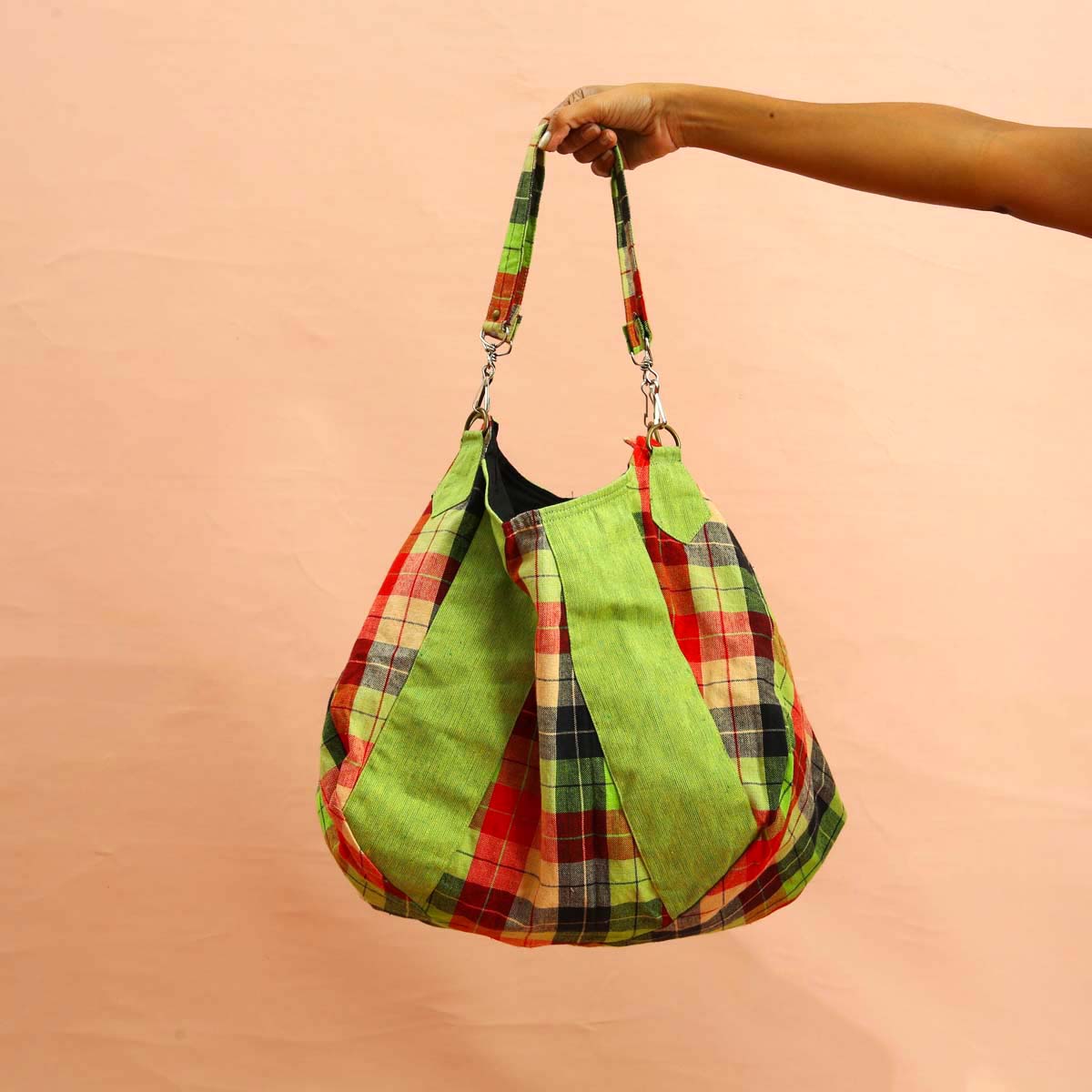 Sage Handloom Parachute Tote