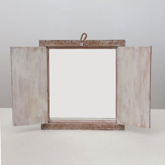 Rustic Vintage Wooden Mirror