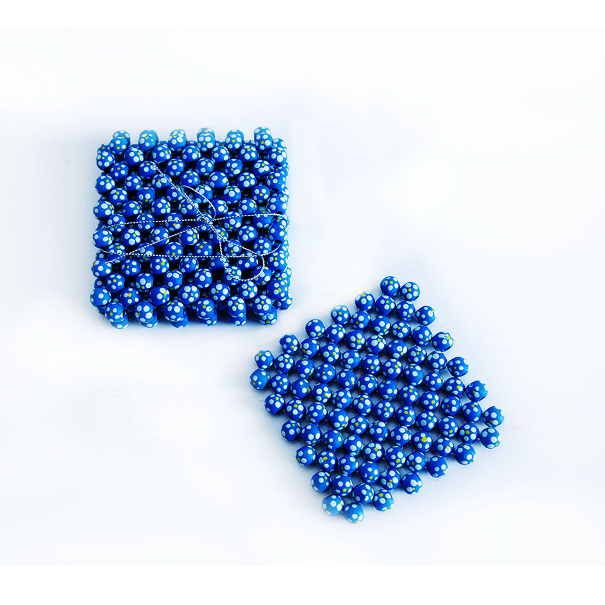 Indigo Beaded Coasters