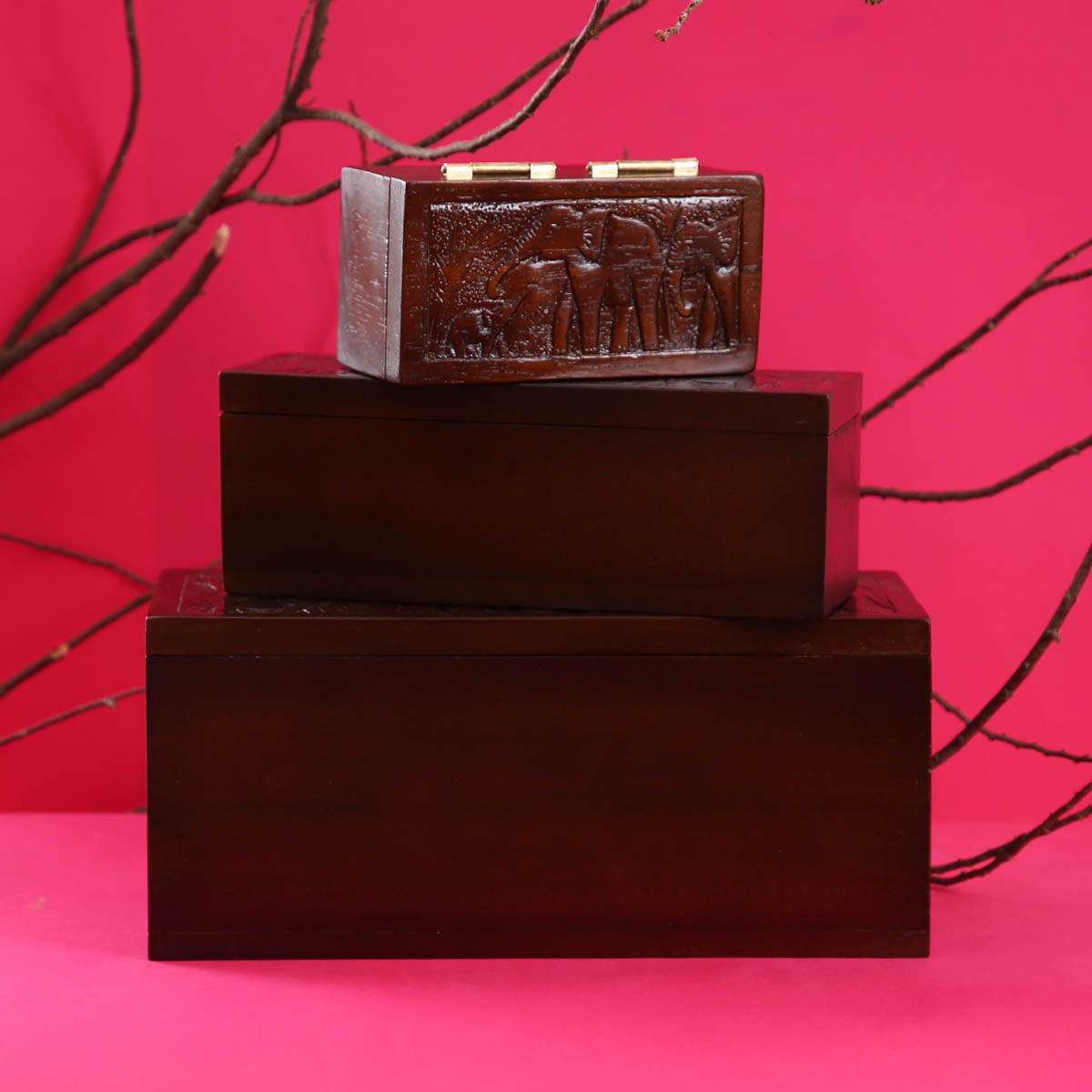 Elephant Carving Box Set