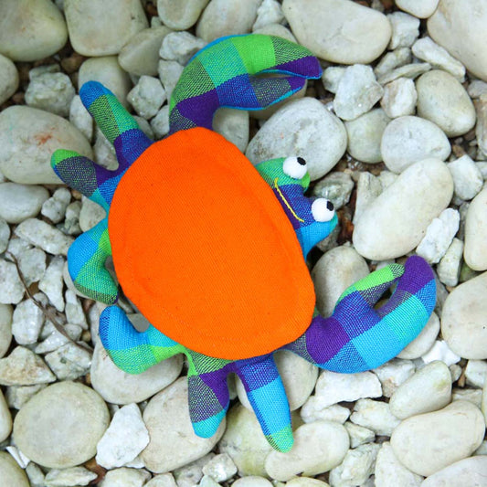 Orange Crab Handloom Soft Toy