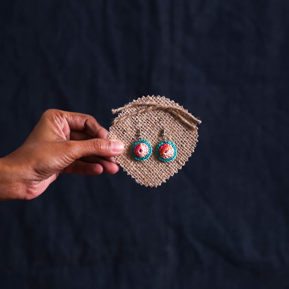 Puffed Round Earrings