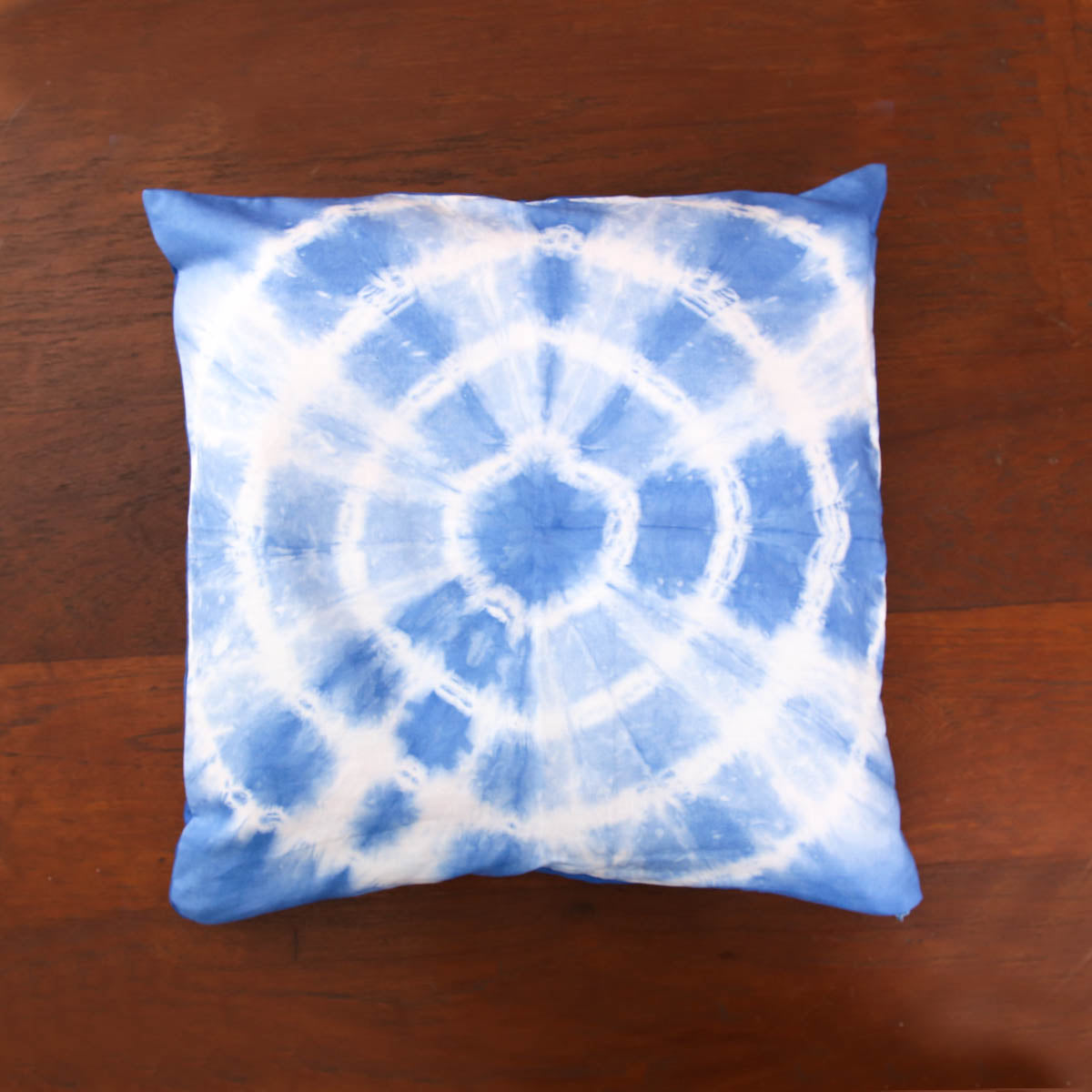 Blue Swirl Tie-Dye Cushion Cover
