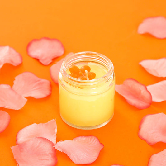 Vanilla Paradise Flower Glass Candle