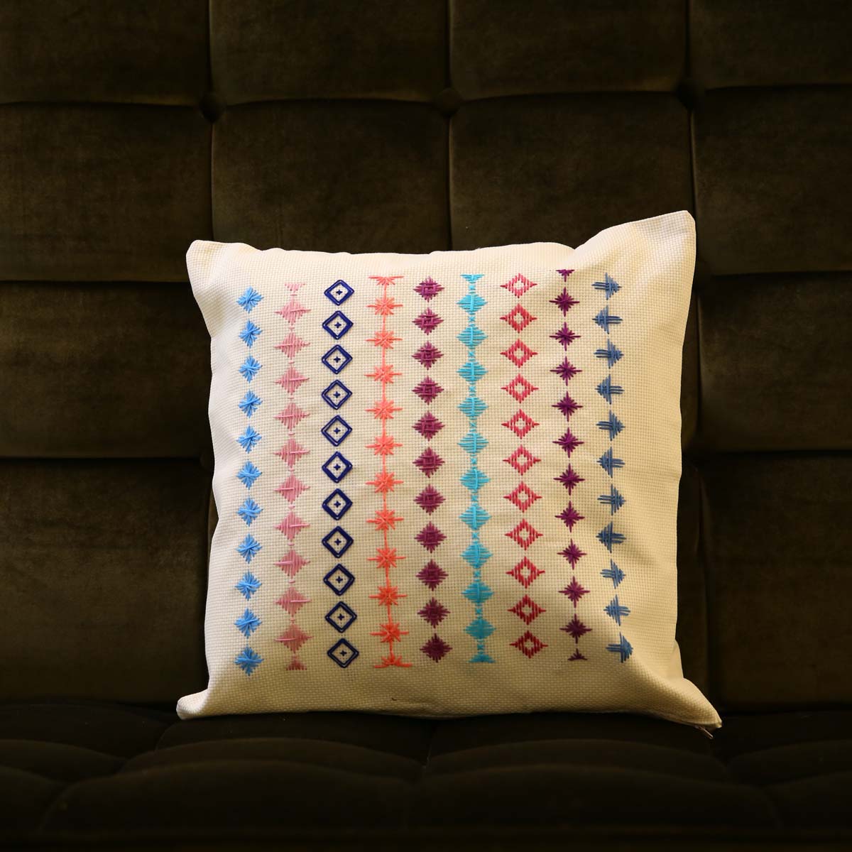 Embroidered Motif Cushion Cover