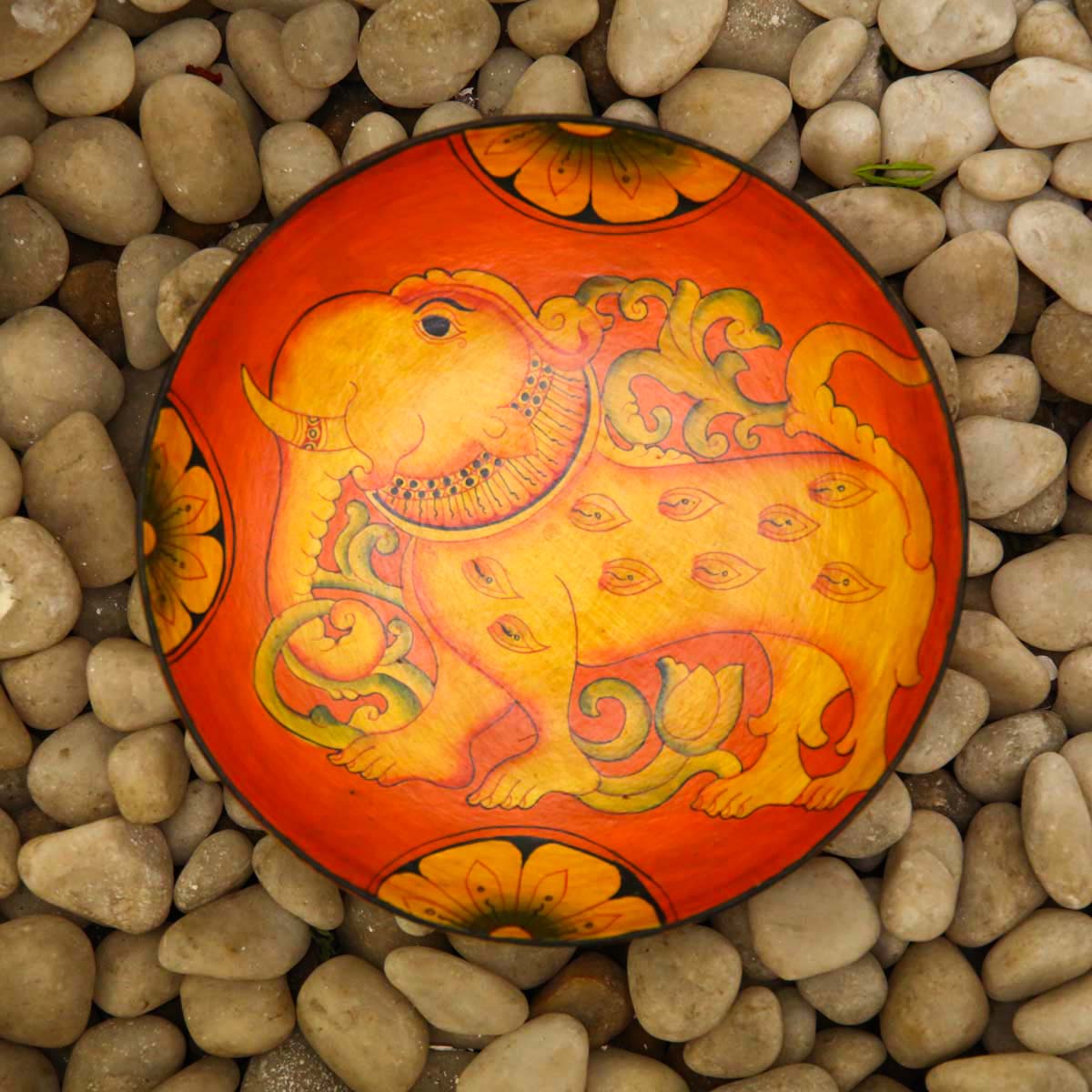 Traditional Elephant Decorative Wooden Plate