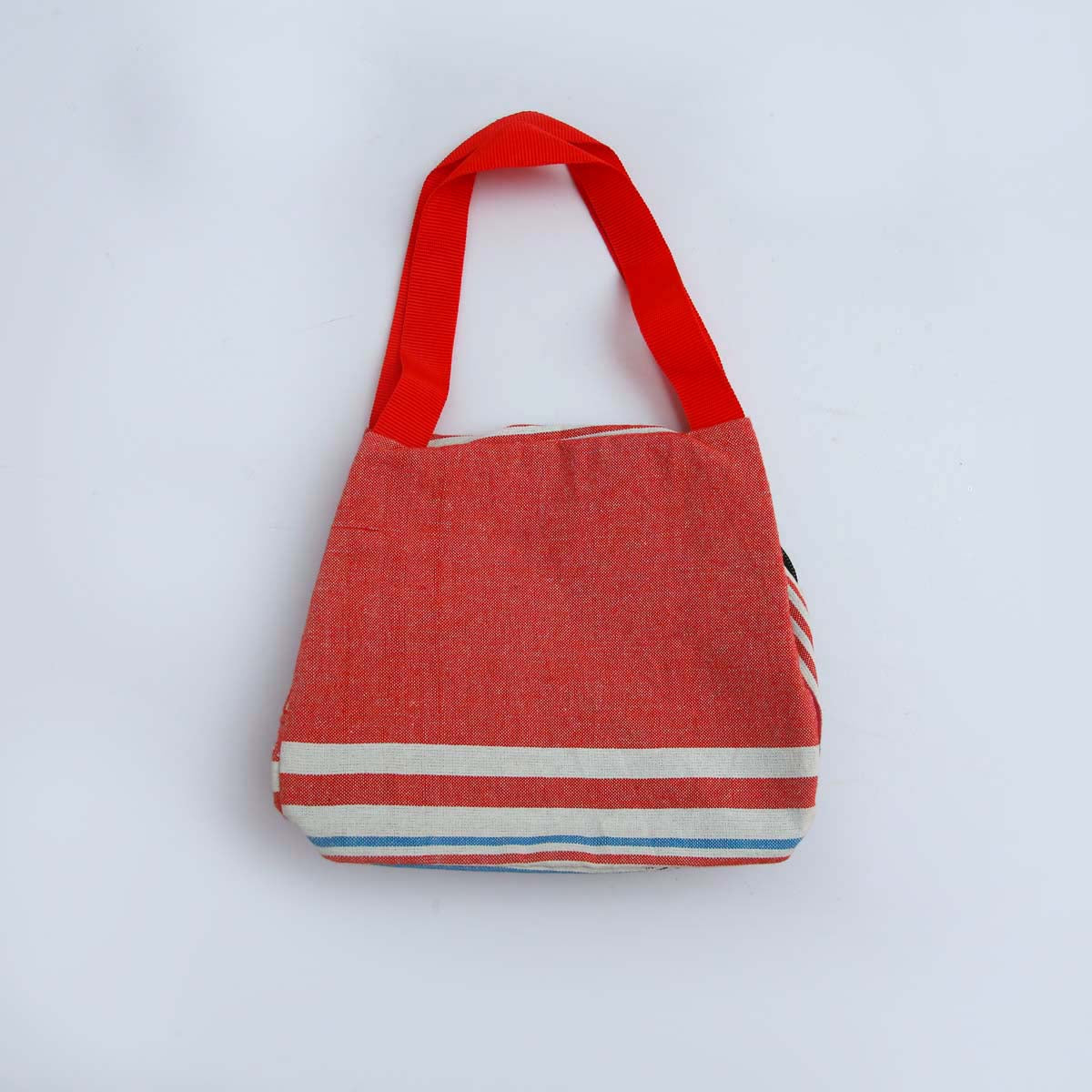 Red Handloom Lunch Bag