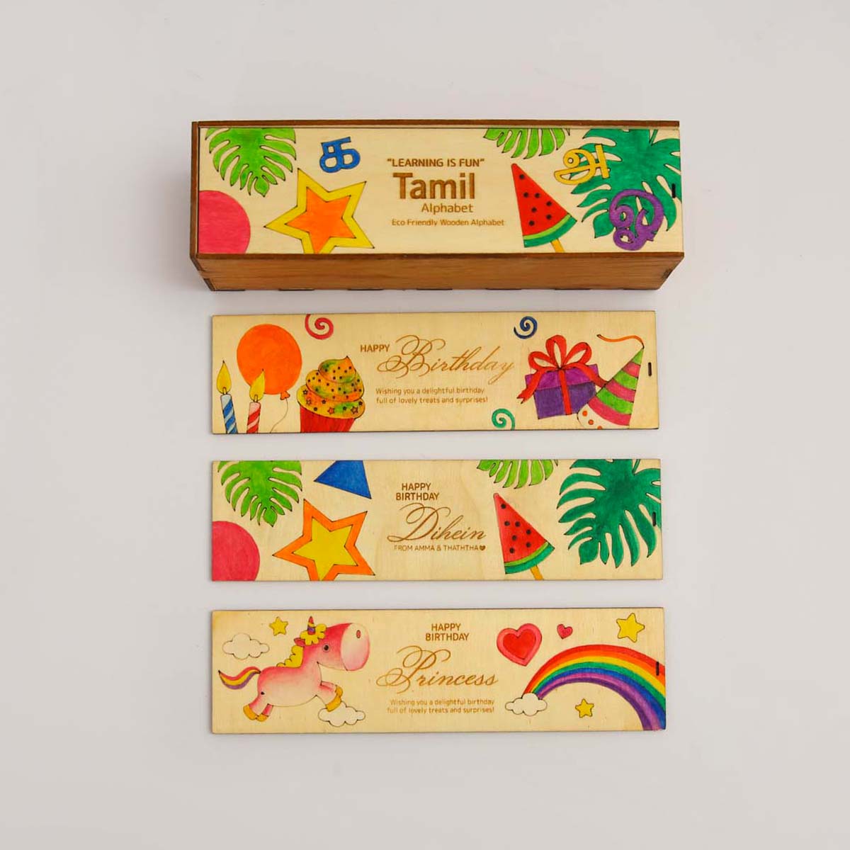 Tamil Wooden Alphabet Set