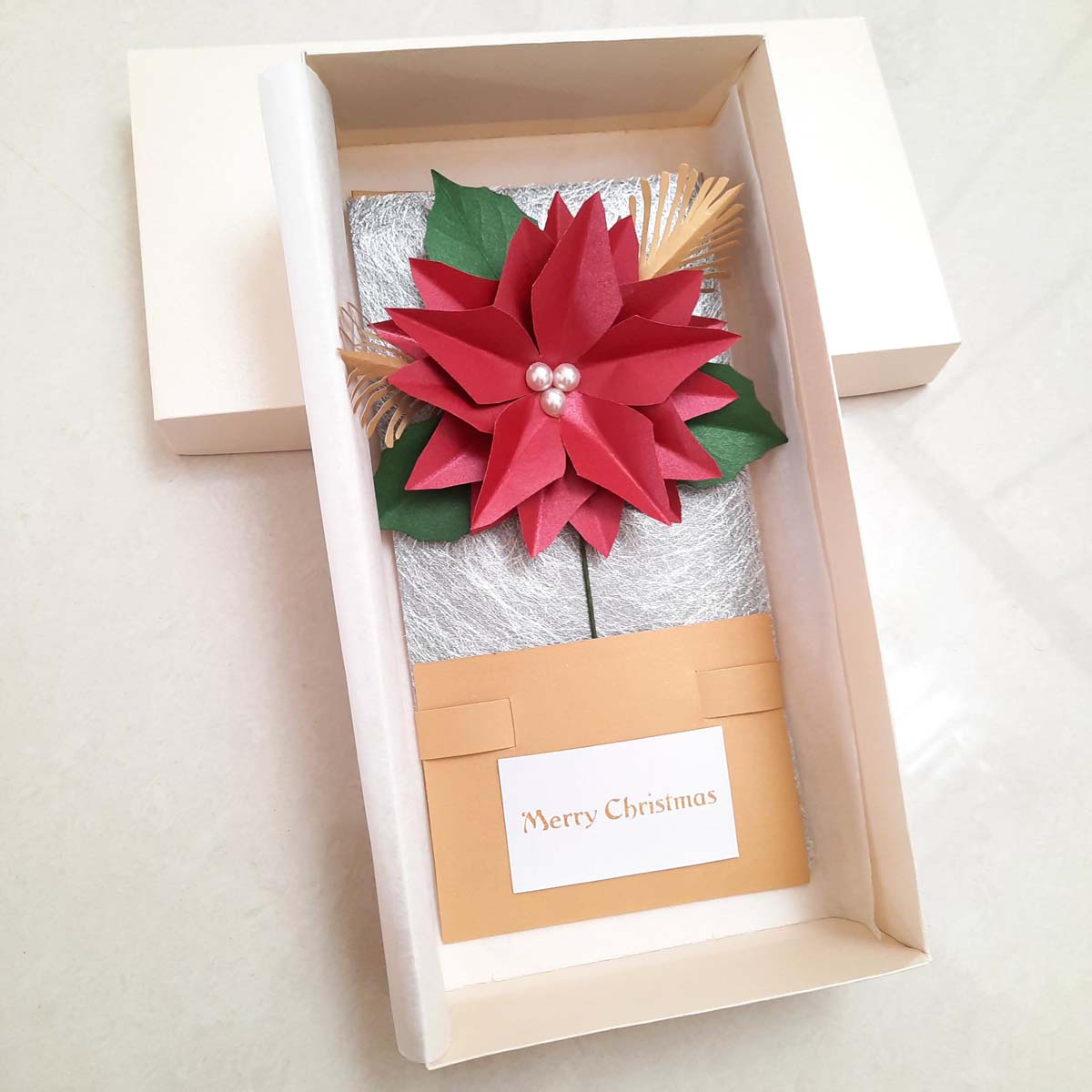 Poinsettia 'Merry Christmas' Gift Box
