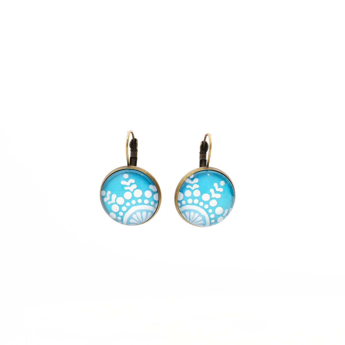 Blue Mandala Earrings
