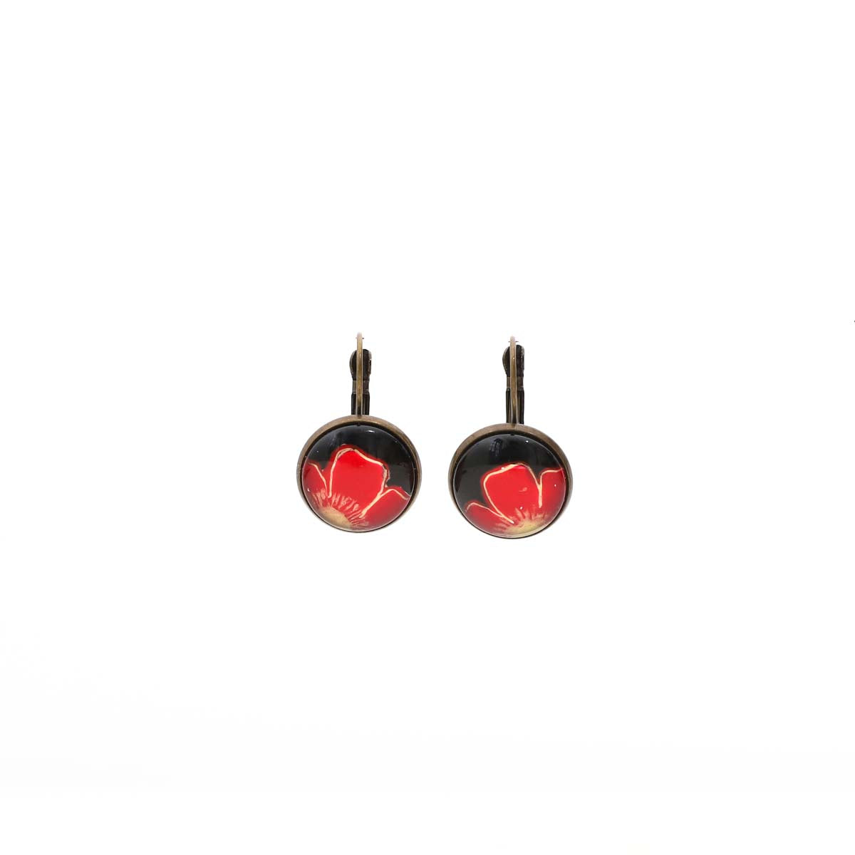 Poppy Red Earrings