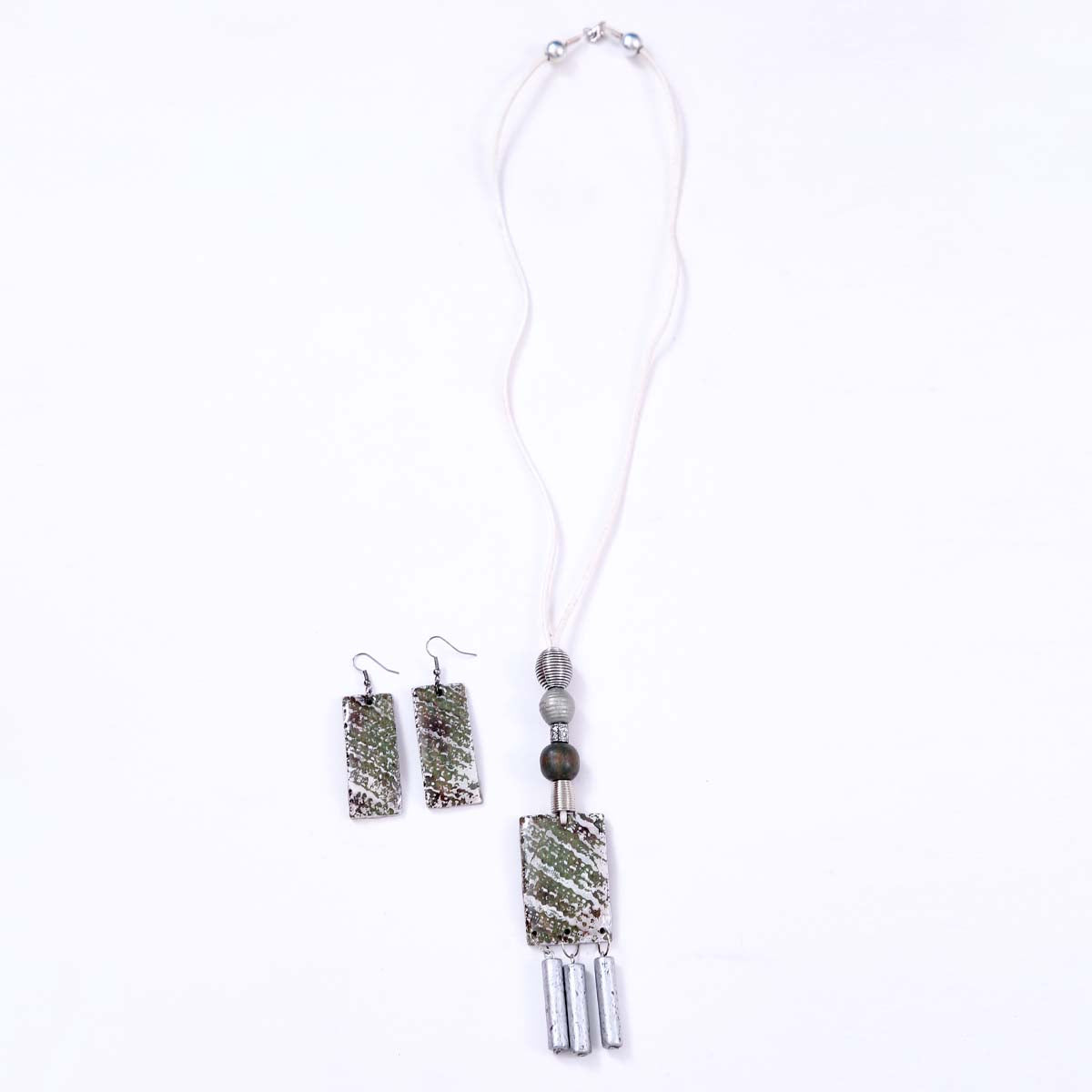 Dangling Mental Necklace & Earring Set