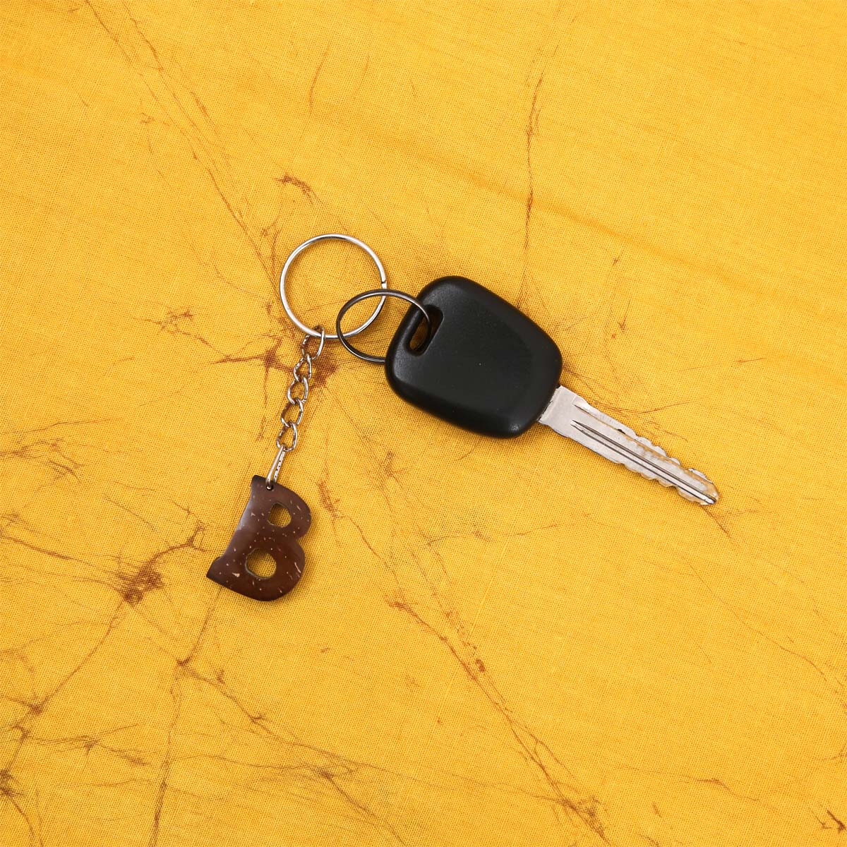 B Coconut Shell Key Tag