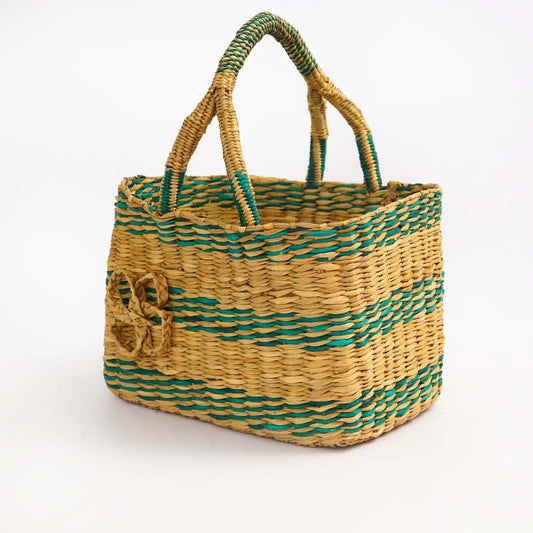 Turq Reed Bread Basket