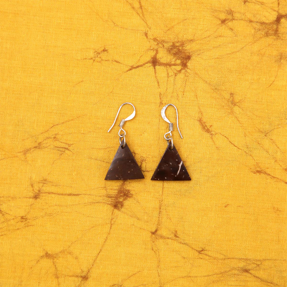 Triangle Coconut Shell Earrings
