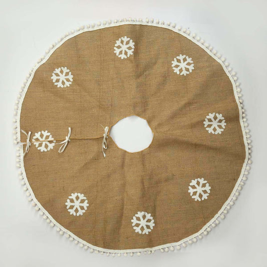 Snowflake Burlap Tree Skirt