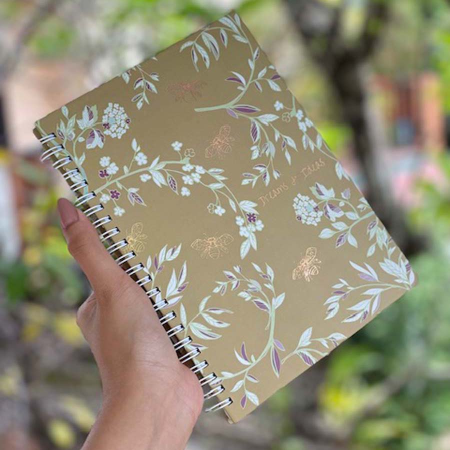 Blooms & Bees A5 Notebook