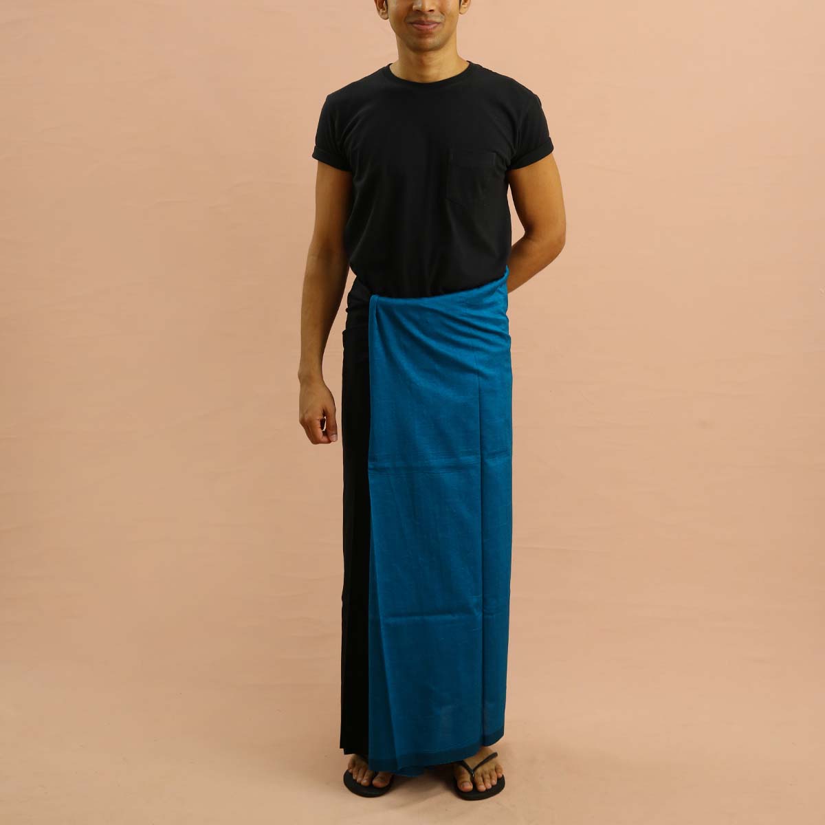 Black & Turquoise Handloom Sarong