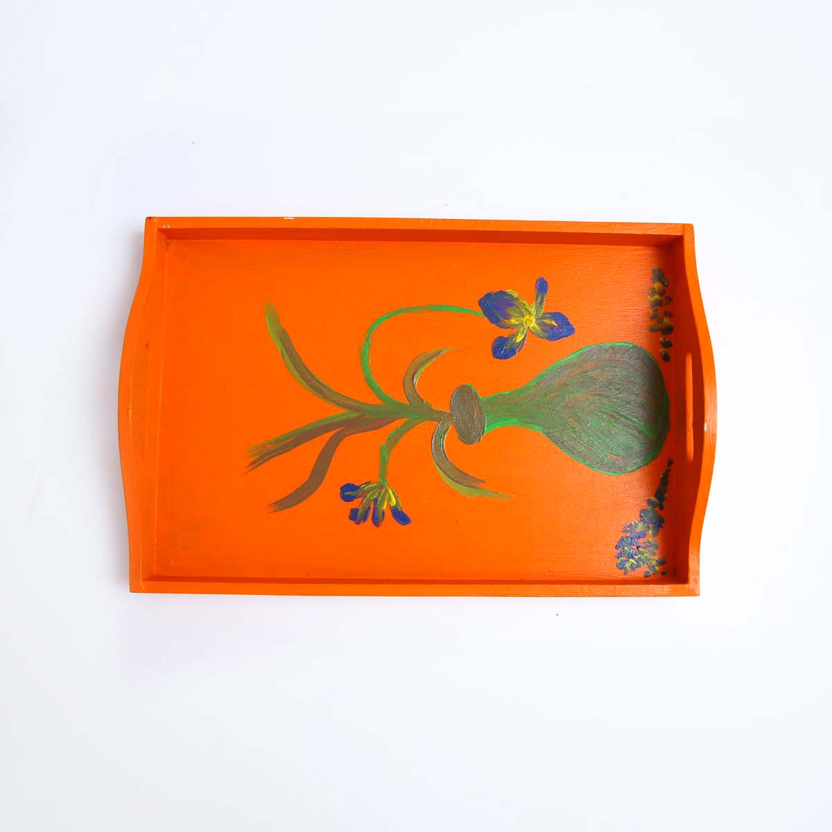 Orchid Vase Wooden Tray