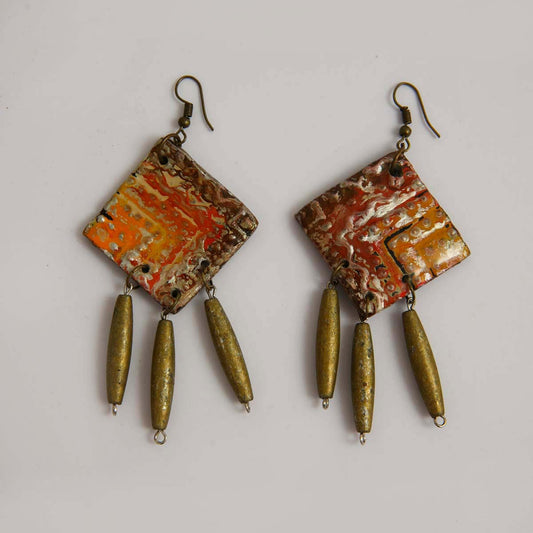 Ceramic & Metal Earrings