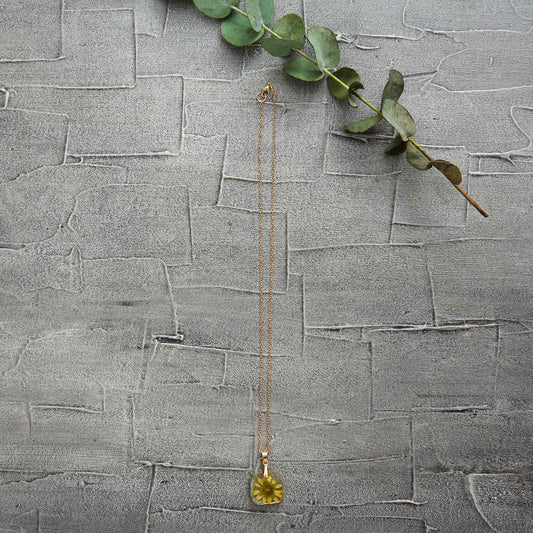 Sunflower Resin Necklace