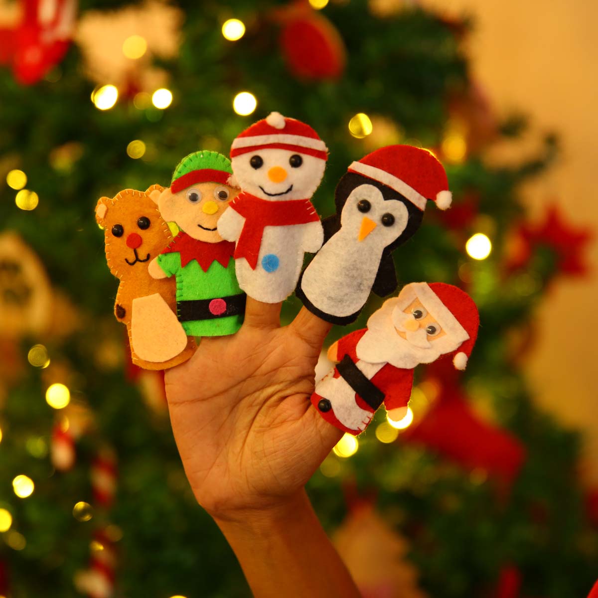 Christmas Felt Finger Puppet Set