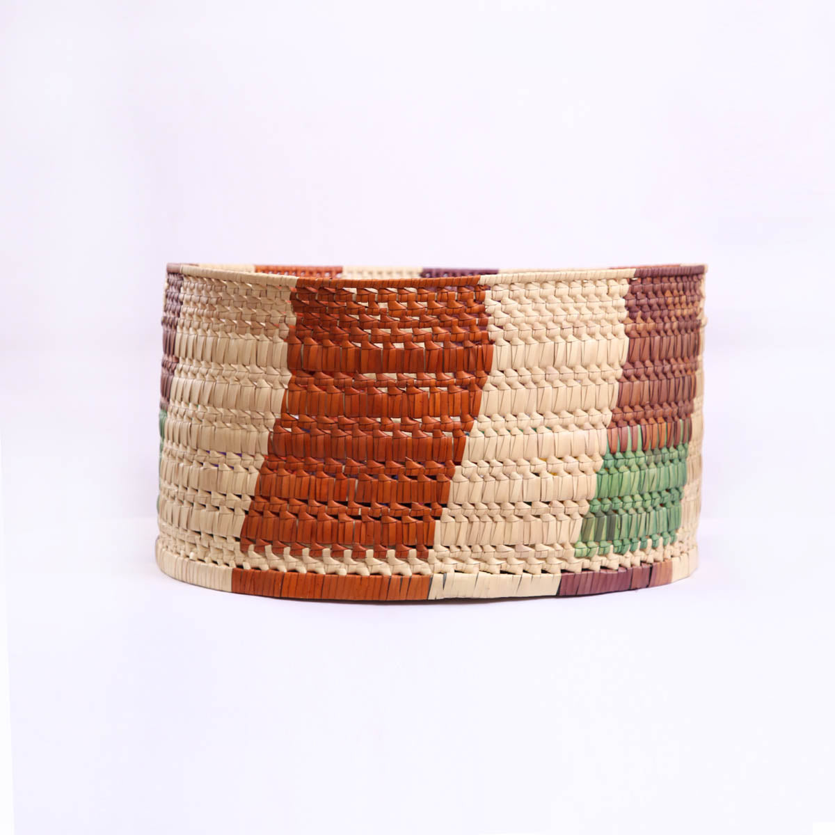 Striped Palmyrah Storage Basket