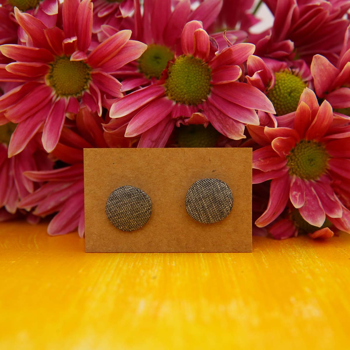 Espresso Handloom Stud Earrings