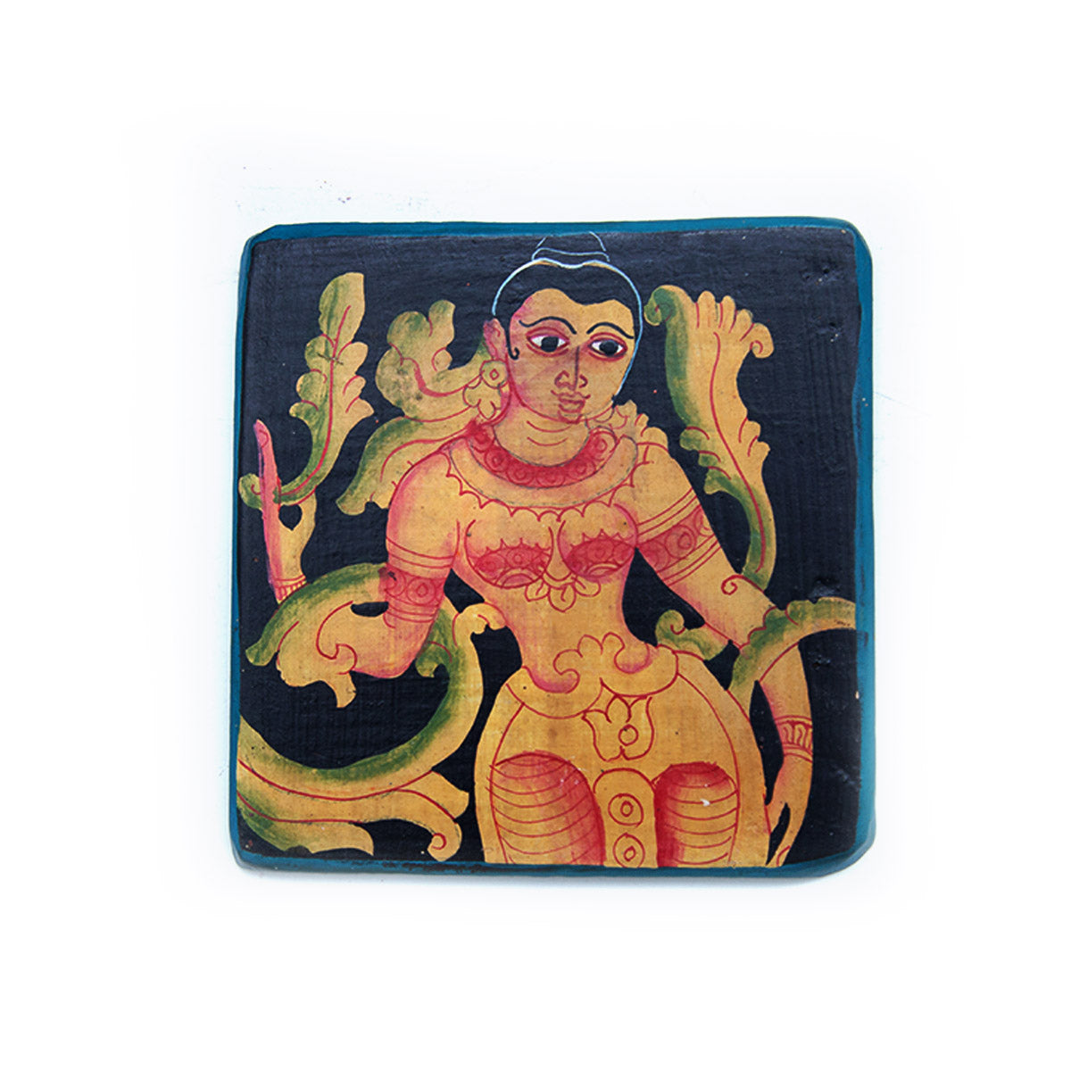 Lady Traditional Wooden Coaster