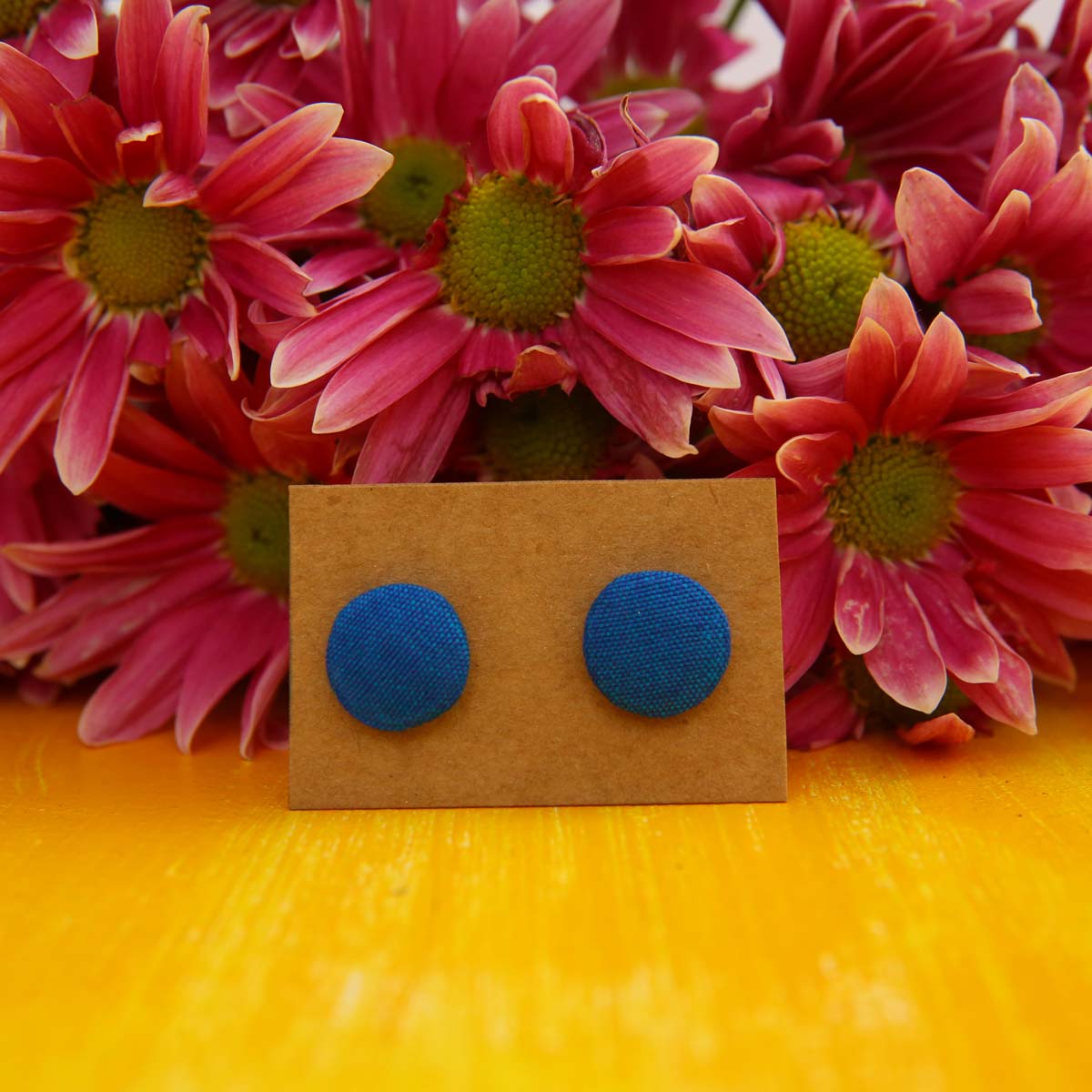 Deep Sea Handloom Stud Earrings